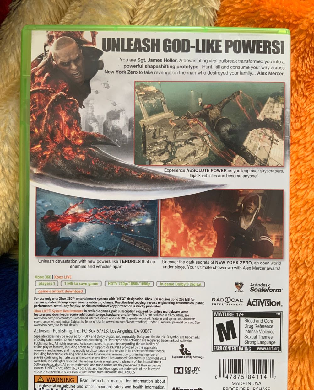[Prototype 2] - Microsoft Xbox 360 (Activision - 1) video game collectible [Barcode 047875841147] - Main Image 3