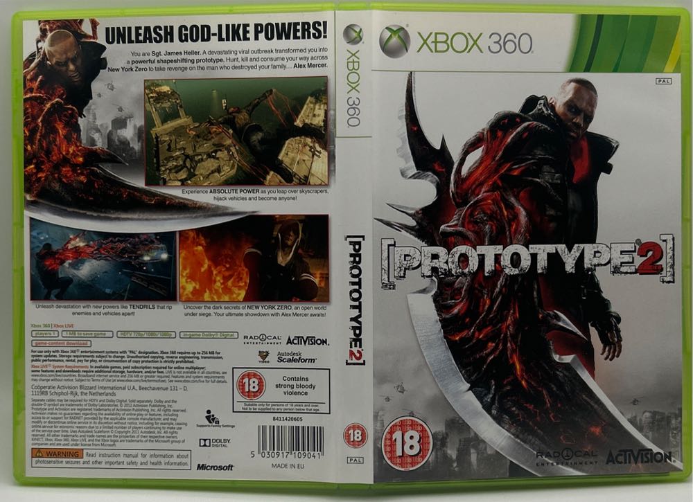 Prototype 2 (Slip Cover) - Microsoft Xbox 360 video game collectible [Barcode 5030917109041] - Main Image 3
