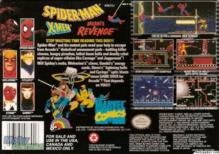 Spider-Man / X-Men: Arcade’s Revenge - Sega Mega Drive (Flying Edge - 1) video game collectible [Barcode 741062111173] - Main Image 2