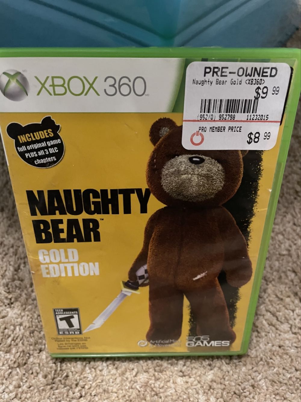 Naughty Bear: Gold Edition - Microsoft Xbox 360 (505 Games - 1) video game collectible [Barcode 812872011394] - Main Image 3