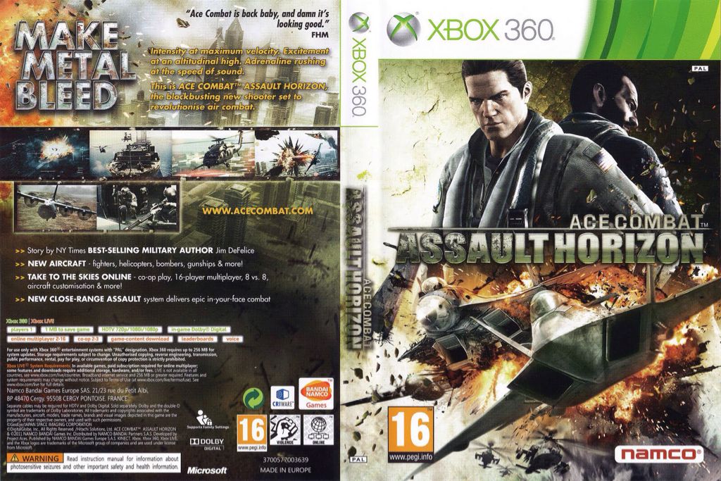 Ace Combat: Assault Horizon - Microsoft Xbox 360 (NAMCO BANDAI Games Inc. - Singular & Multiplayer) video game collectible - Main Image 2