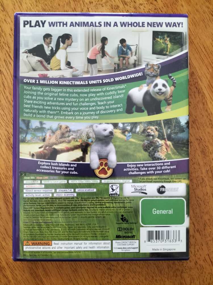 Kinectimals: Now with Bears - Microsoft Xbox 360 (Microsoft) video game collectible [Barcode 885370318333] - Main Image 2