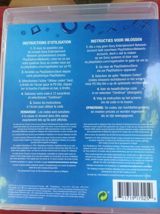 Playstation Network Card - Sony PlayStation 3 (PS3) (Playstadion) video game collectible - Main Image 2