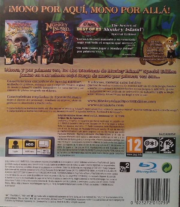 Monkey Island (Special Edition Collection) - Sony PlayStation 3 (PS3) video game collectible [Barcode 0023272010744] - Main Image 2