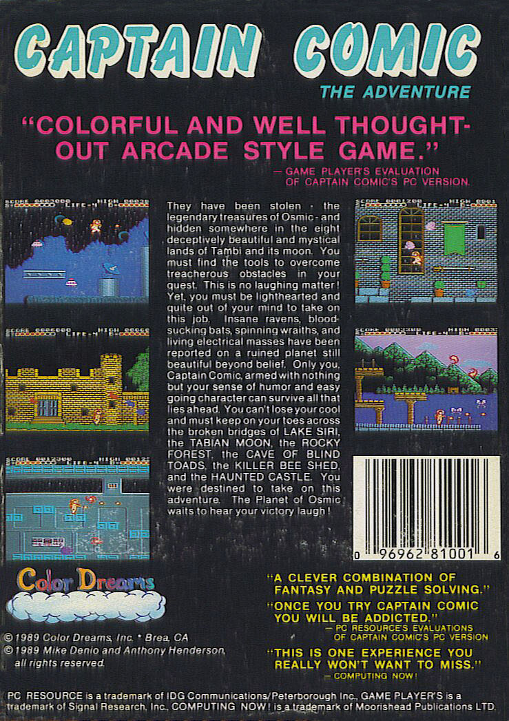 Adventures of Captain Comic - Nintendo Entertainment System (NES) video game collectible - Main Image 2