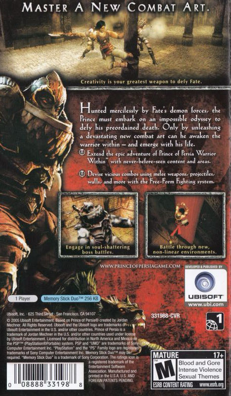 Prince of Persia Revelations - Sony PlayStation Portable (PSP) (Ubisoft - 1) video game collectible [Barcode 3307210212757] - Main Image 2