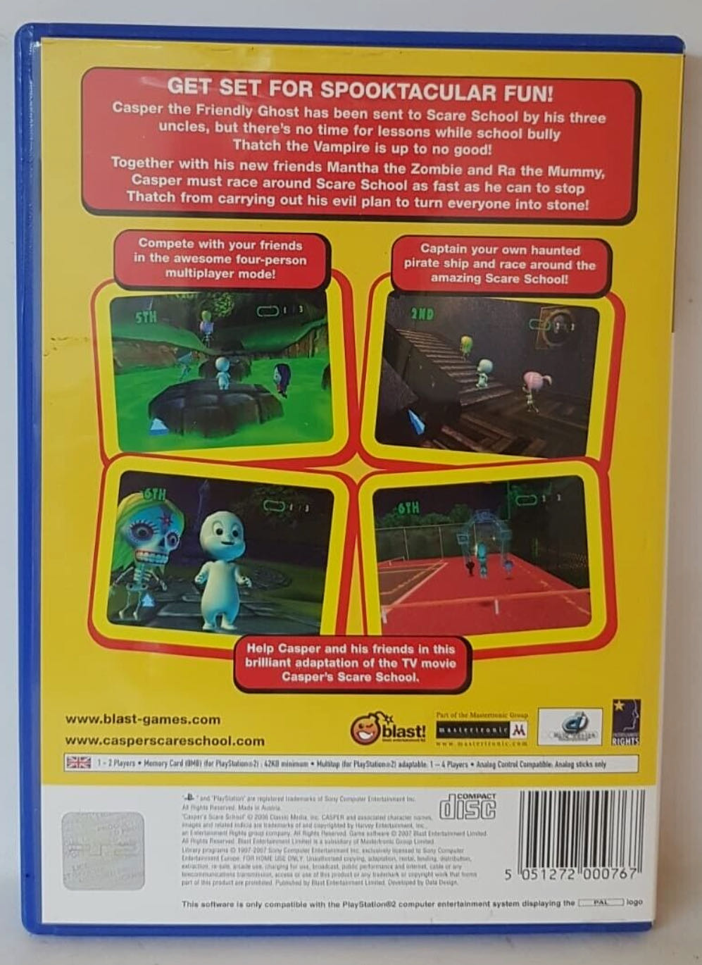 (eu) Casper’s Scare School - Sony PlayStation 2 (PS2) (BLAST! - 1-2) video game collectible [Barcode 5051272001689] - Main Image 2