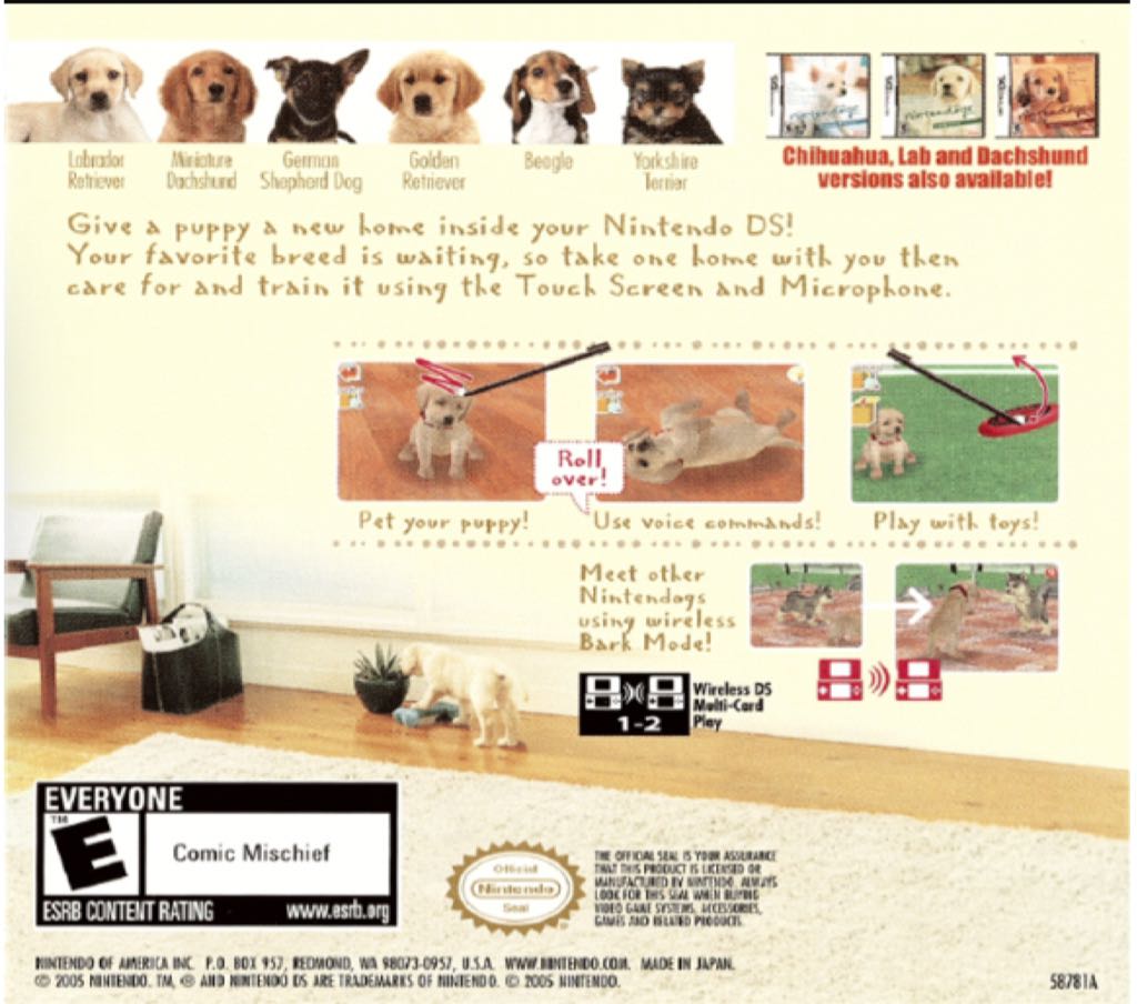 Nintendogs: Best Friends - Nintendo DS (Nintendo - 2) video game collectible [Barcode 045496739478] - Main Image 2