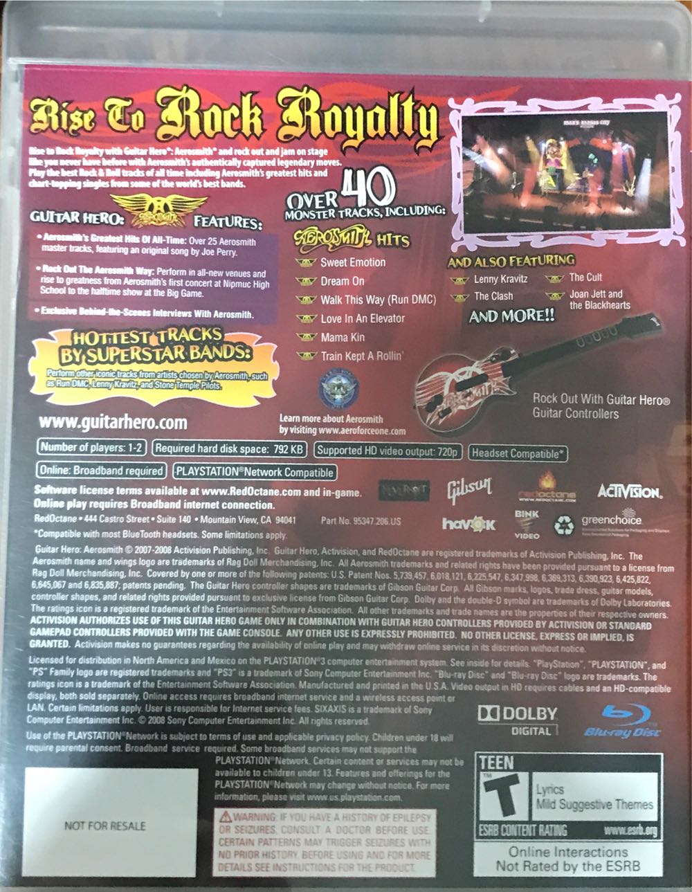 Guiter Hero Aerosmith - Sony PlayStation 3 (PS3) video game collectible - Main Image 2