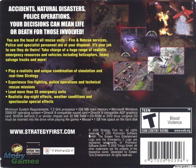 Emergency 3 - PC (Strategy First) video game collectible [Barcode 627006903946] - Main Image 2