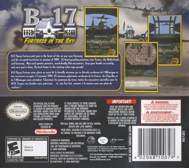 B-17: Fortress In the Sky - Nintendo DS (DSI Games) video game collectible [Barcode 802068100797] - Main Image 2
