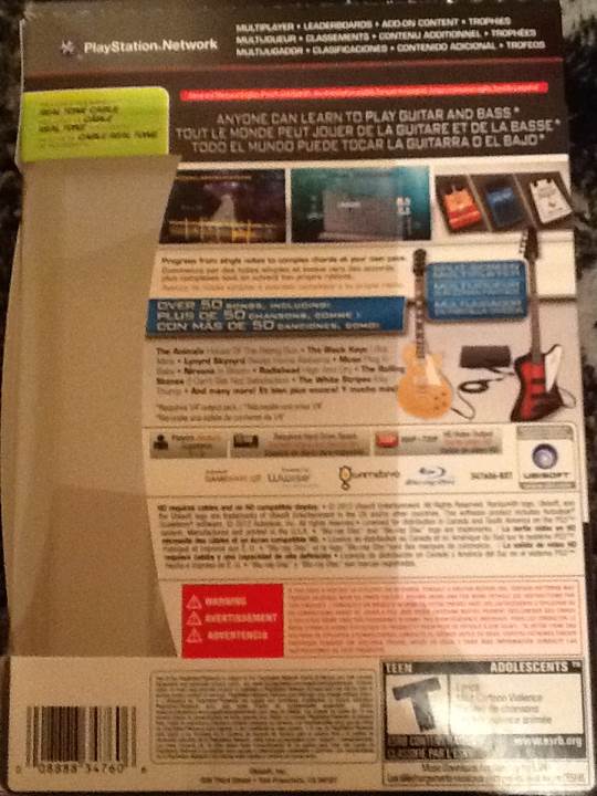 Rocksmith - Sony PlayStation 3 (PS3) (Ubisoft - 2) video game collectible [Barcode 008222347606] - Main Image 2