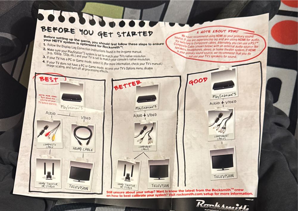 Rocksmith (Full Boxed Set W/ Guitar Cable & Poster) - Sony PlayStation 3 (PS3) (Ubisoft - 1) video game collectible [Barcode 008888346883] - Main Image 4