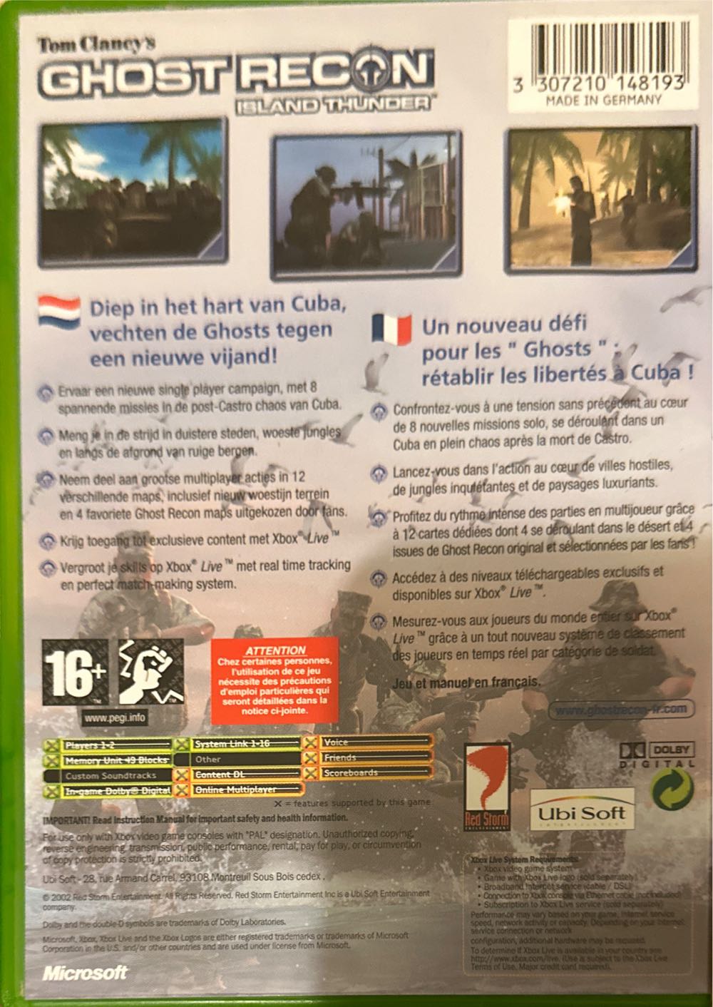 Tom Clancy’s Ghost Recon Island Thunder - Microsoft Xbox (Ubisoft - 16) video game collectible [Barcode 3307210148193] - Main Image 2