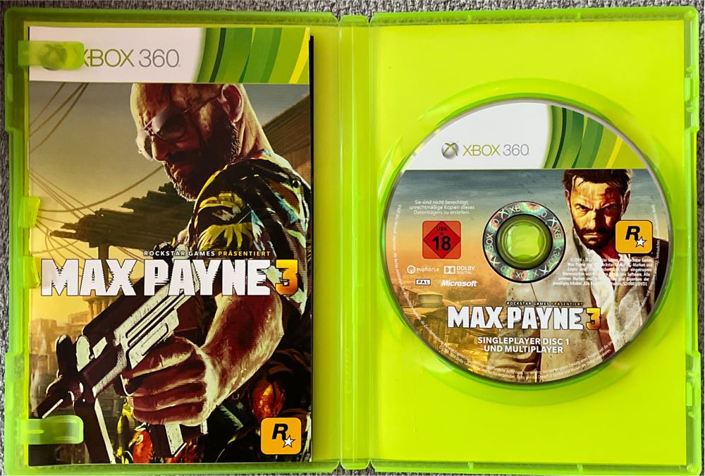 Max Payne 3 - Microsoft Xbox 360 (Rockstar Games - 1-16) video game collectible [Barcode 5026555249003] - Main Image 3