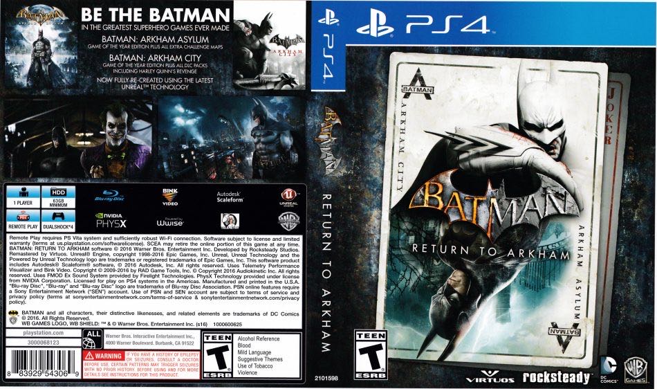 Batman - Return to Arkham - Sony PlayStation 4 (PS4) ((EA) Electronic Arts - 1) video game collectible [Barcode 5051893230963] - Main Image 2