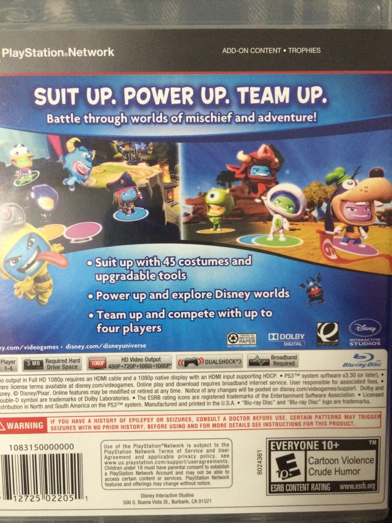 Disney Universe - Sony PlayStation 3 (PS3) video game collectible [Barcode 712725022051] - Main Image 2