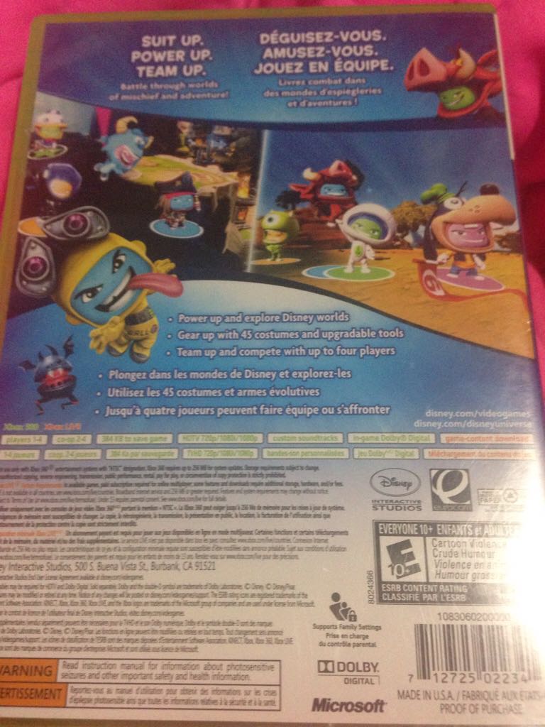 Disney Universe - Microsoft Xbox 360 video game collectible [Barcode 712725022341] - Main Image 2