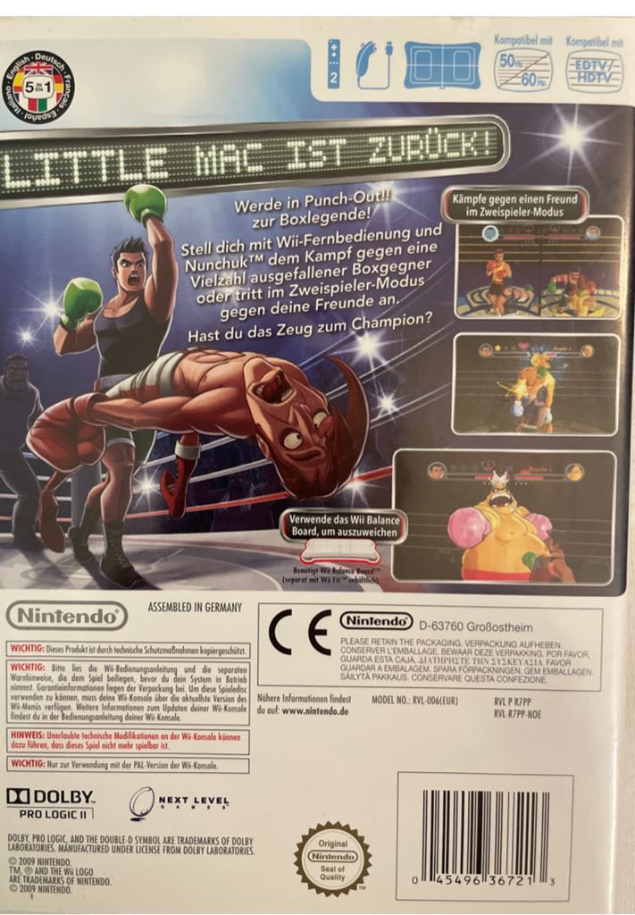 Punch-Out!! (trade) - Nintendo Wii (Nintendo - 1) video game collectible [Barcode 045496367213] - Main Image 2