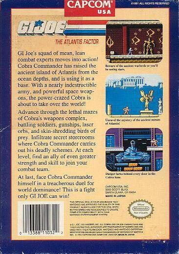 G.I. Joe: The Atlantis Factor - Nintendo Entertainment System (NES) (Capcom) video game collectible - Main Image 2