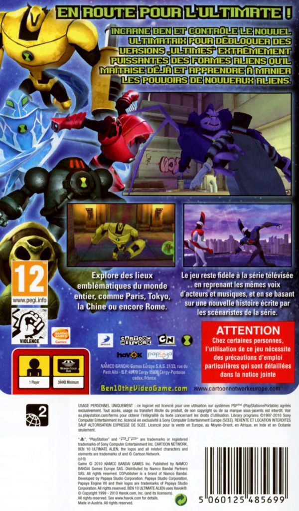 Ben 10 Cosmic Destruction - Sony PlayStation Portable (PSP) (D3 Publisher - 1) video game collectible [Barcode 5060125485682] - Main Image 2