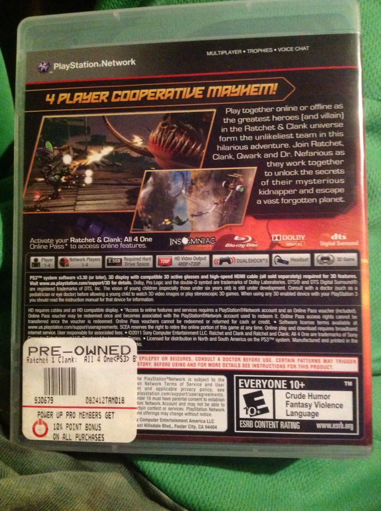 Ratchet And Clank All 4 One - Sony PlayStation 3 (PS3) (Insommiac Games - 1-4) video game collectible - Main Image 2