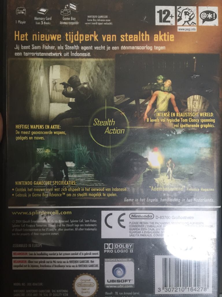 Tom Clancy’s Splinter Cell Pandora Tomorrow - Nintendo GameCube (Ubisoft) video game collectible [Barcode 3307210164278] - Main Image 2