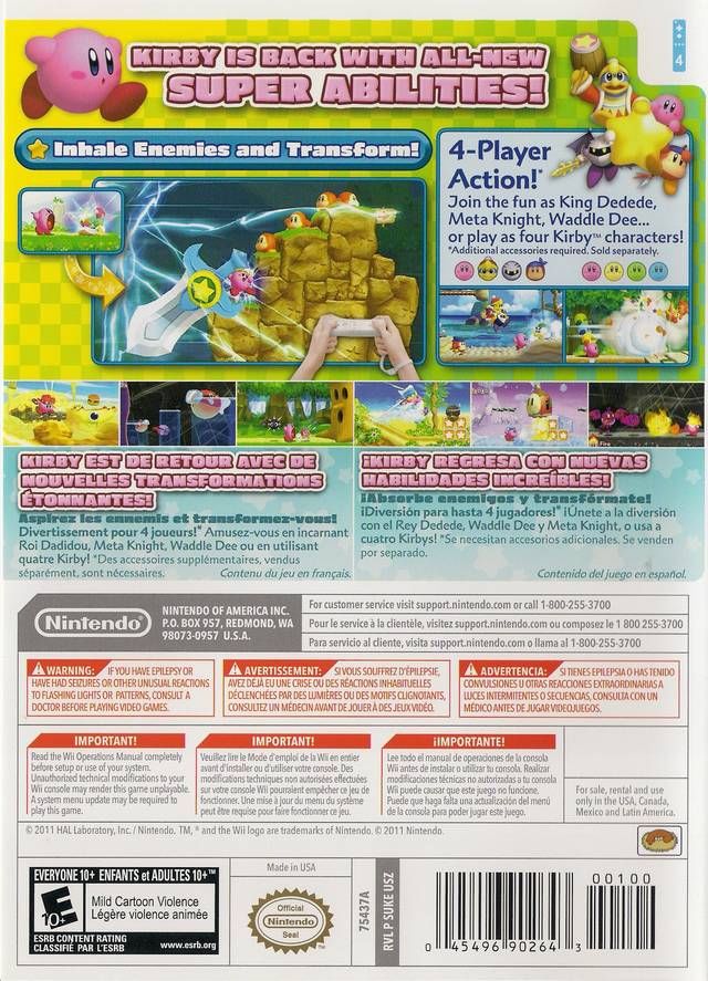 Kirby’s Return To Dream Land - Nintendo Wii (Nintendo) video game collectible - Main Image 2