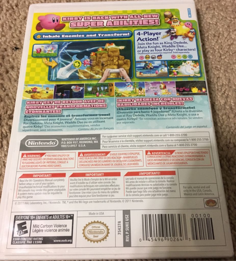 Kirby’s Return To Dream Land - Nintendo Wii video game collectible - Main Image 2