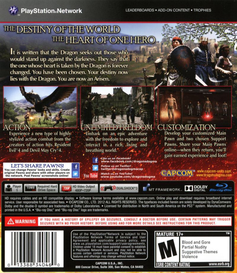 Dragon’s Dogma - Sony PlayStation 3 (PS3) (1) video game collectible [Barcode 4012160251440] - Main Image 2