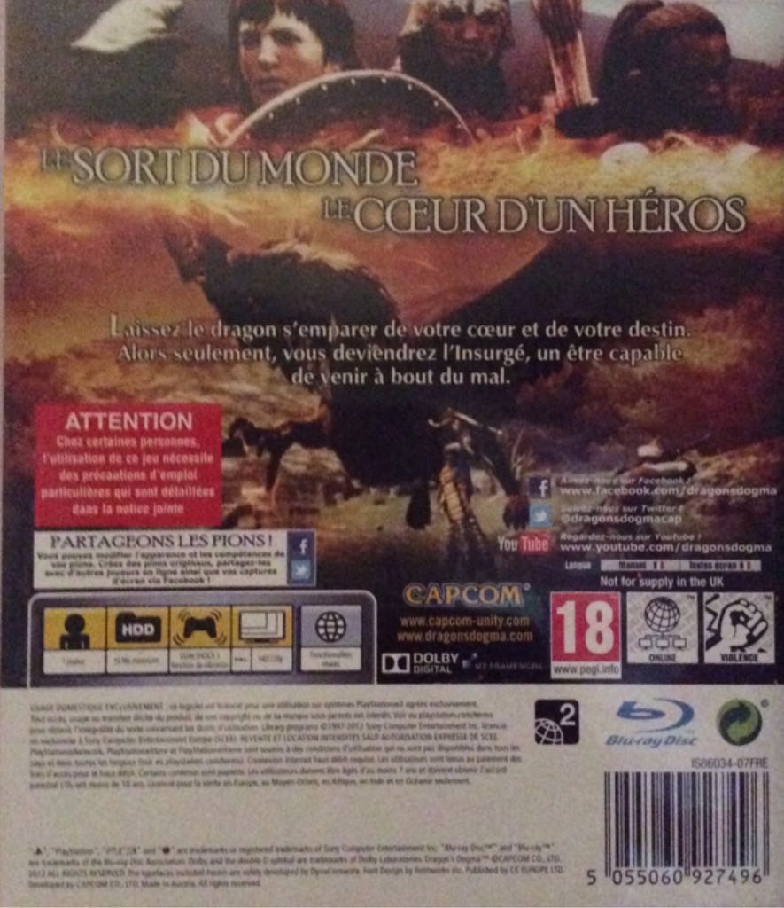 Dragon’s Dogma - Sony PlayStation 3 (PS3) (Capcom - 1) video game collectible [Barcode 5055060927496] - Main Image 2