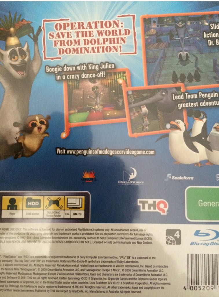 The Penguins Of Madagascar - Dr. Blowhole Returns -- Again! - Sony PlayStation 3 (PS3) (THQ - 1) video game collectible [Barcode 4005209145633] - Main Image 2
