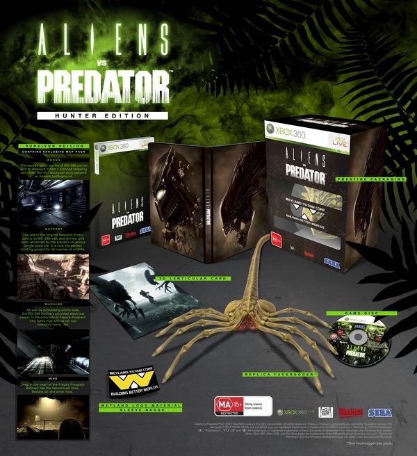 Aliens Vs Predator - Hunter Edition - Sony PlayStation 3 (PS3) (Sega - 1) video game collectible [Barcode 5055277005703] - Main Image 2