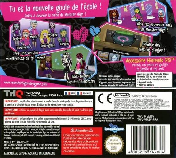 Monster High Ghoul Spirit - Nintendo DSi (THQ - 1) video game collectible [Barcode 785138365176] - Main Image 2