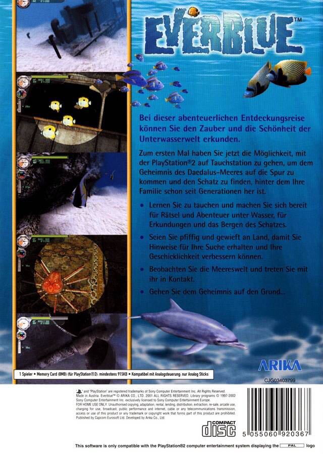 EverBlue - Sony PlayStation 2 (PS2) video game collectible [Barcode 5055060920343] - Main Image 2