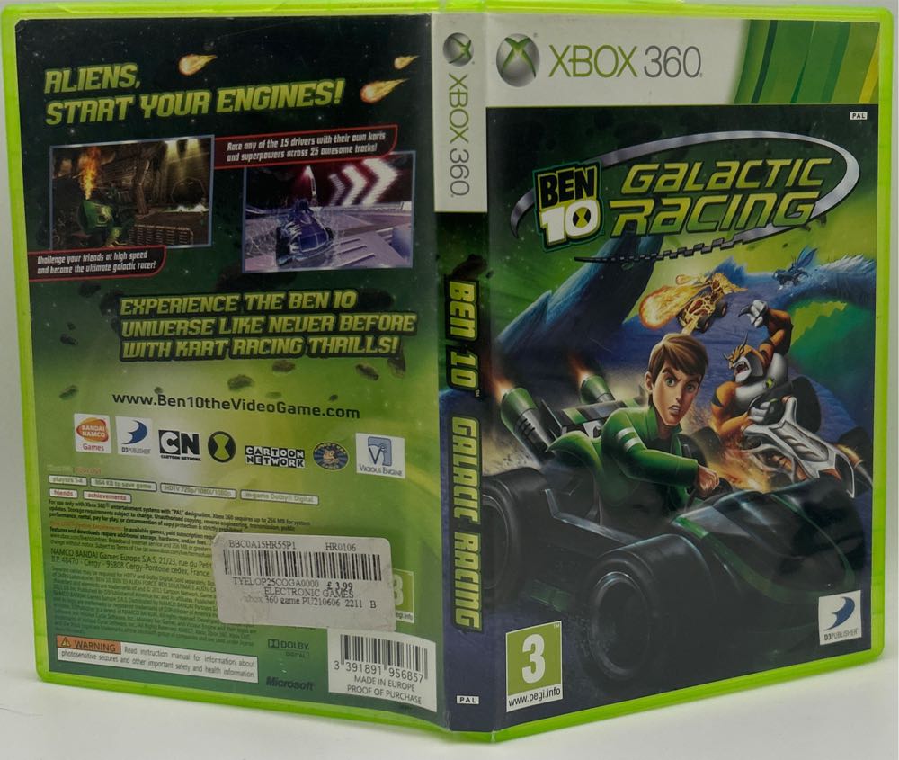 Ben 10: Galactic Racing - Microsoft Xbox 360 (4) video game collectible [Barcode 3391891956857] - Main Image 3