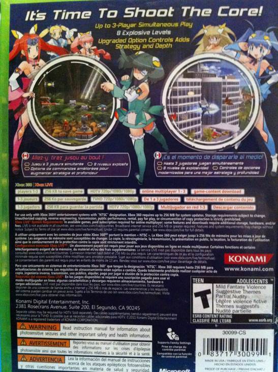 Otomedius Excellent - Microsoft Xbox 360 (Konami - 1-3) video game collectible [Barcode 083717300991] - Main Image 2