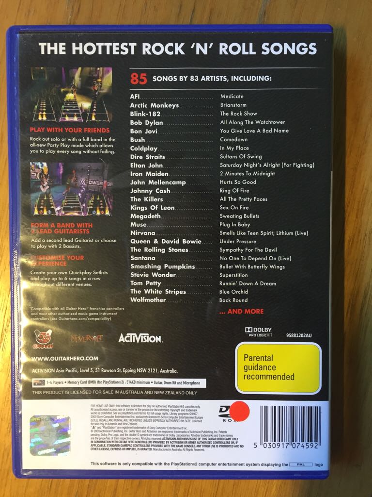 Guitar Hero 5 - Sony PlayStation 2 (PS2) (Activision Publishing, Inc.) video game collectible [Barcode 5030917074592] - Main Image 2