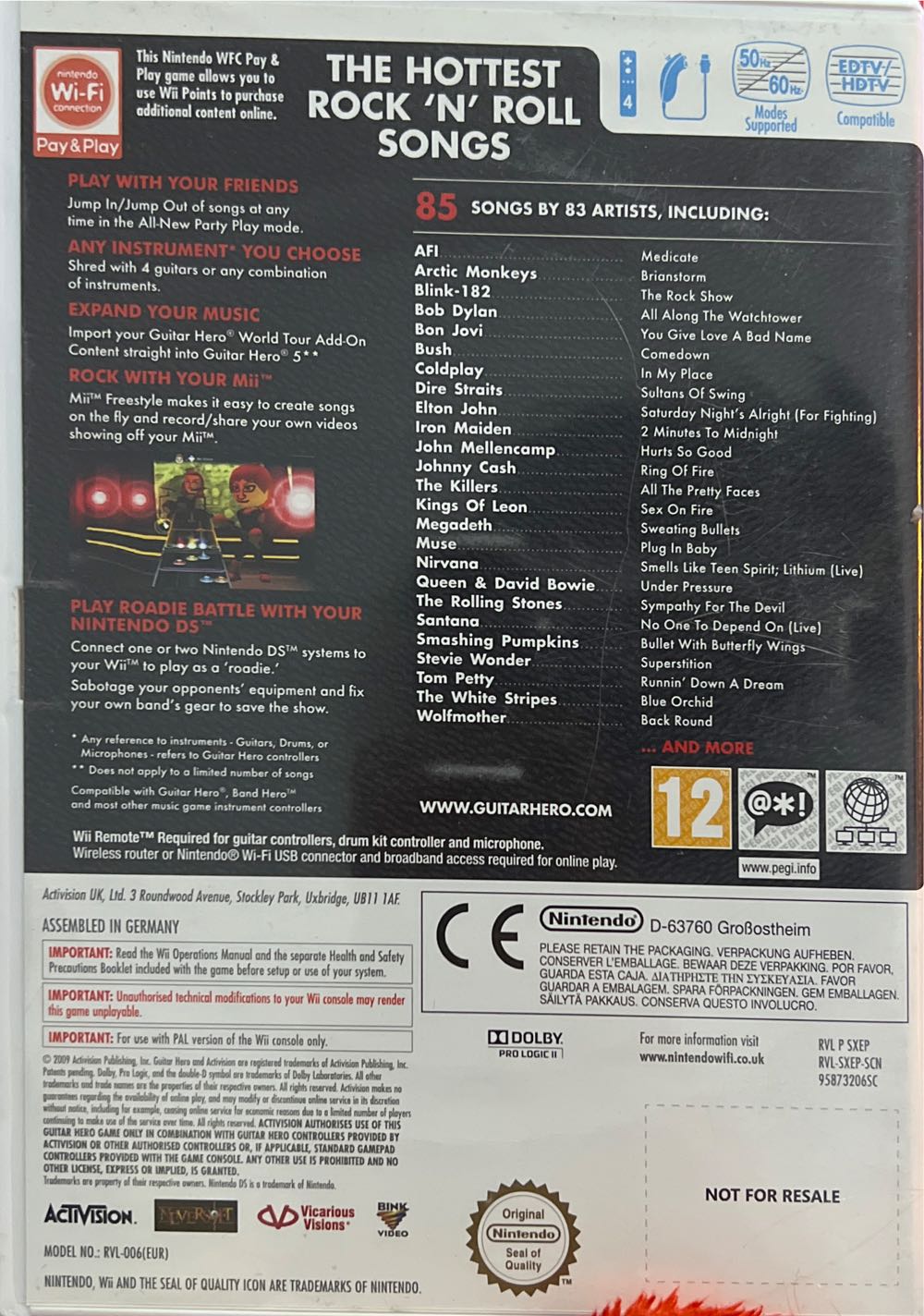 Guitar Hero 5 - Nintendo Wii video game collectible - Main Image 2