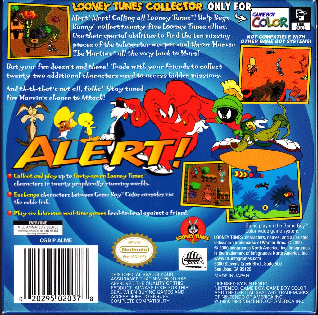 Looney Tunes Collector: Alert! - Nintendo Game Boy Color (Infrogames - 1) video game collectible [Barcode 020295020378] - Main Image 2