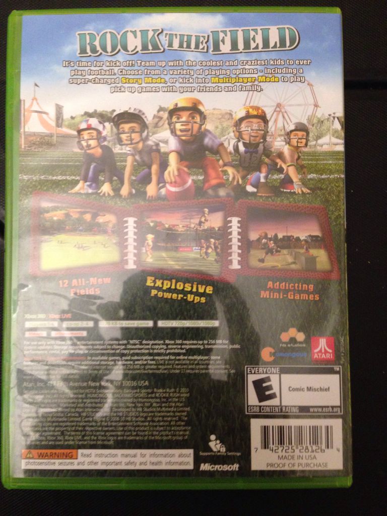 Backyard Sports: Rookie Rush - Microsoft Xbox 360 (Atari - 1) video game collectible [Barcode 742725281264] - Main Image 2