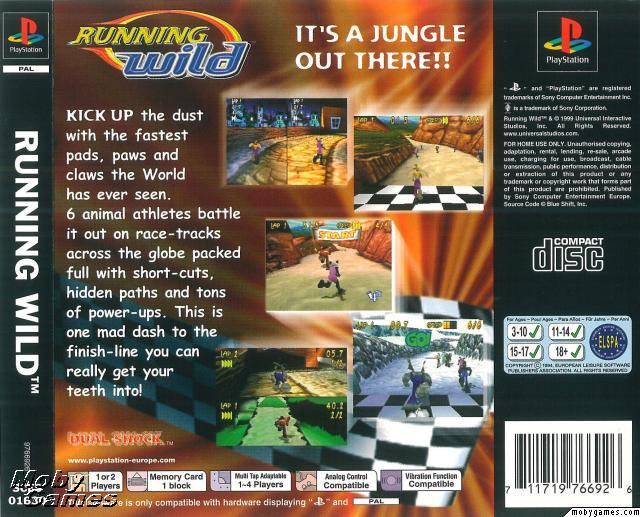 Running Wild - Sony PlayStation (Universal Interactive - 1-4) video game collectible - Main Image 2