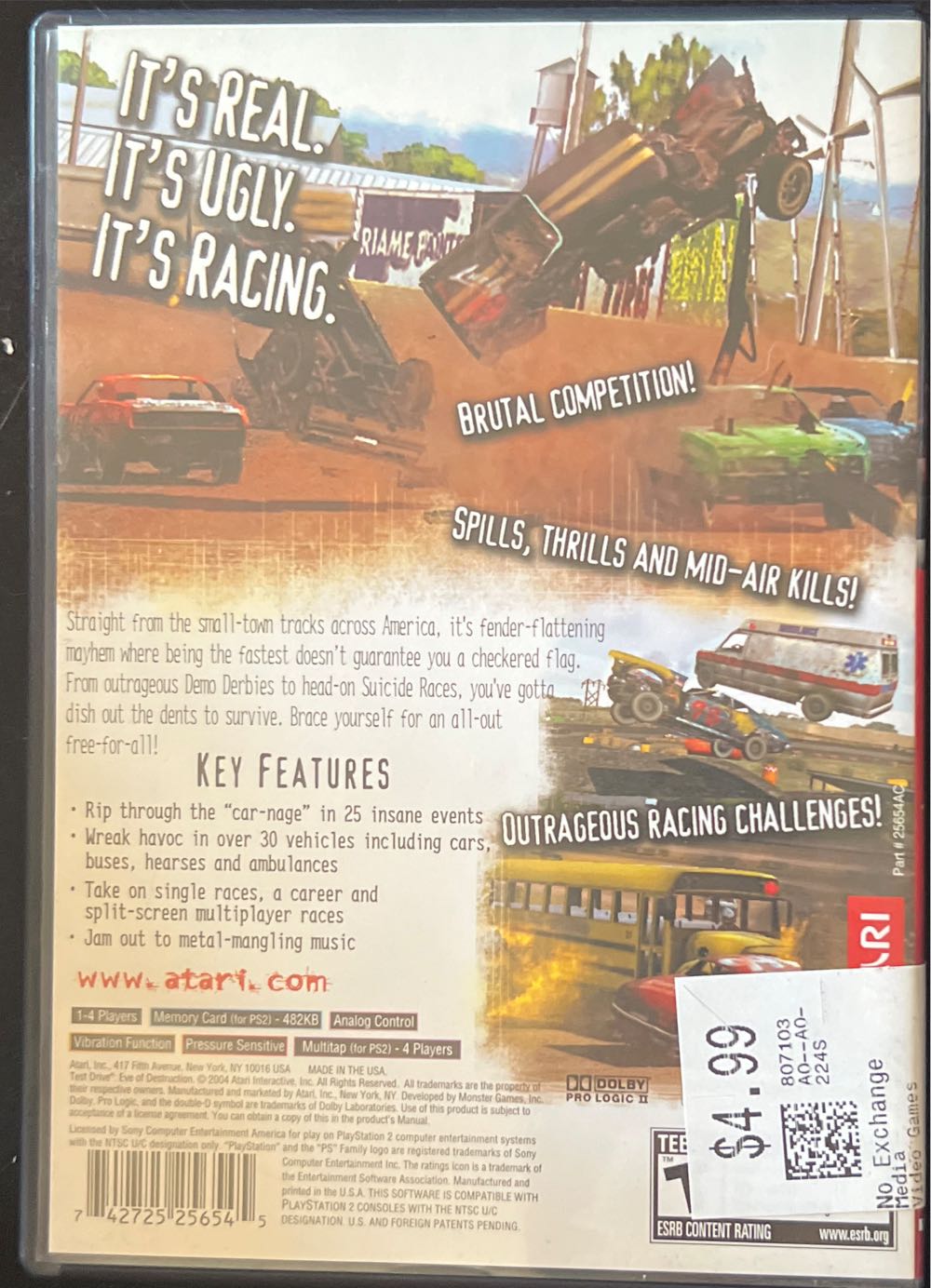 Test Drive: Eve Of Destruction - Sony PlayStation 2 (PS2) video game collectible - Main Image 2