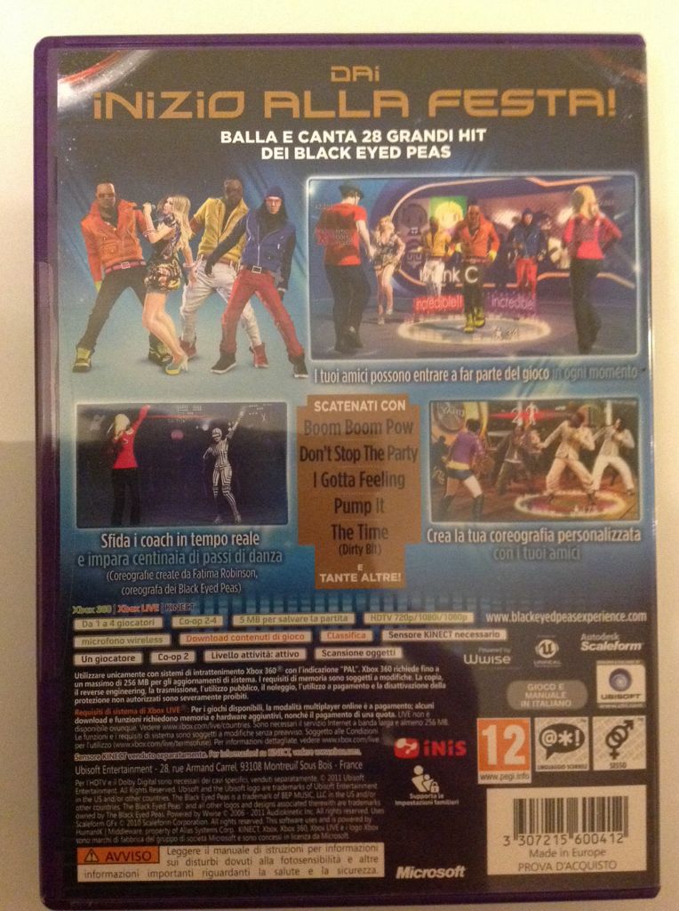 The Black Eyed Peas Experience - Microsoft Xbox 360 video game collectible [Barcode 3307215600412] - Main Image 2