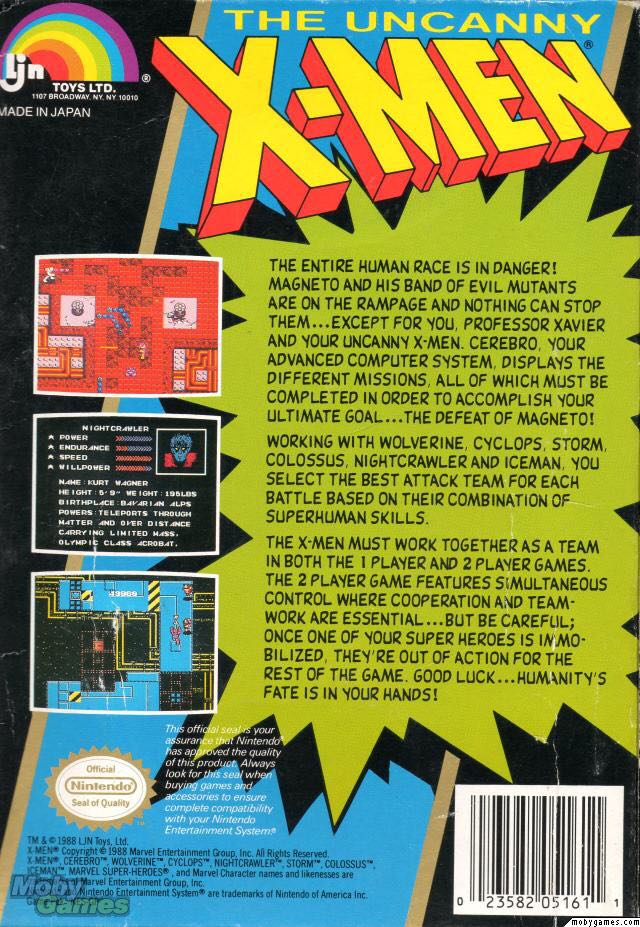 X - Men - Nintendo Entertainment System (NES) video game collectible - Main Image 2
