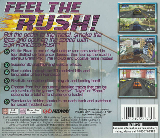 San Francisco Rush: Extreme Racing - Sony PlayStation video game collectible - Main Image 2