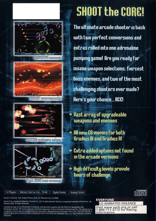 Gradius III & IV - Sony PlayStation 2 (PS2) (Konami - 2) video game collectible [Barcode 083717200024] - Main Image 2