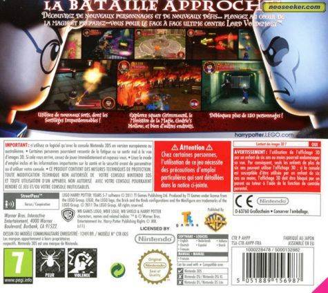 LEGO Harry Potter: Years 5-7 - Nintendo 3DS (Warner Bros. - 1) video game collectible [Barcode 883929186181] - Main Image 2