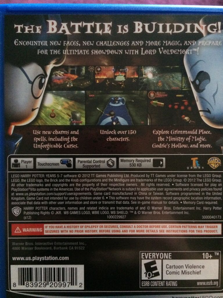 LEGO Harry Potter: Years 5-7 - Sony PlayStation Vita (PS Vita) (Warner Bros. Interactive - 1) video game collectible [Barcode 883929209972] - Main Image 2