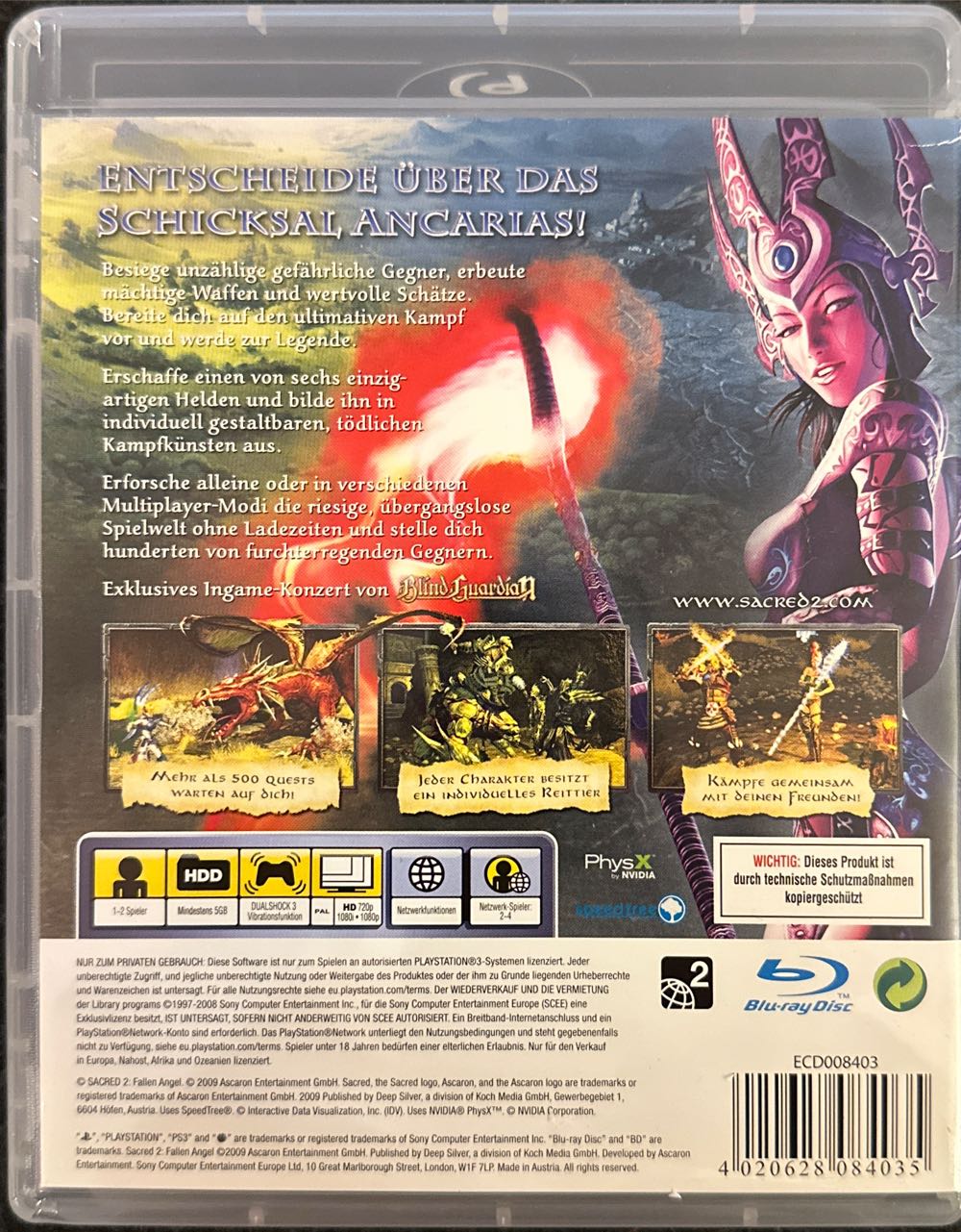 Sacred 2 - Fallen Angel - Sony PlayStation 3 (PS3) (Ascaron - 2) video game collectible [Barcode 4020628084035] - Main Image 2